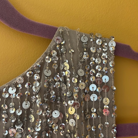 Adrianna Papell Beaded Fringe Dress - Picture 4 of 14